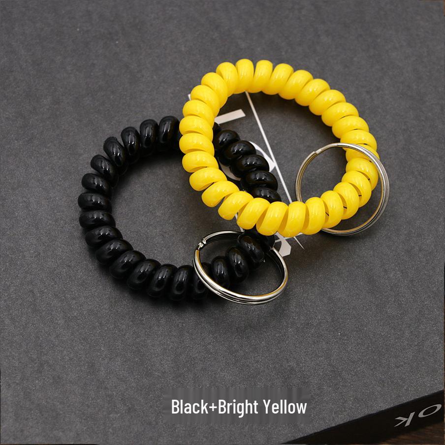 Minimalist Spring Coil Bracelet Keyring & Hair Tie
