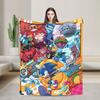 Japan Classic Game Hedgehog Print S-snOic Blanket Camping Flannel Throw Blanket For Couch Chair Warm Quality Bedspread Gift