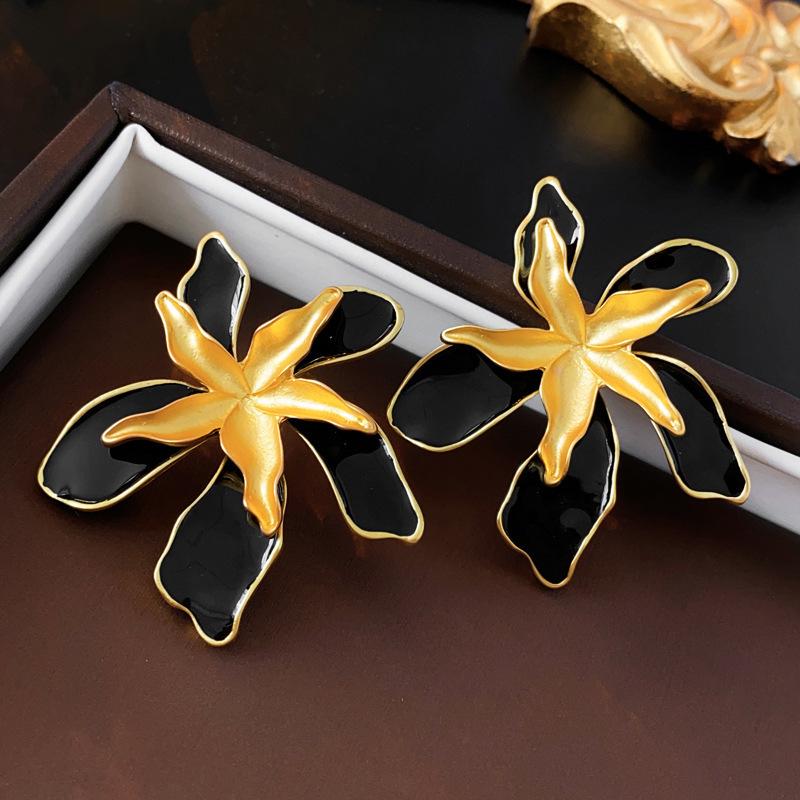 

Винтажные серебряные геометрические серьги-цветы - Легкая роскошь, ретро-дизайн