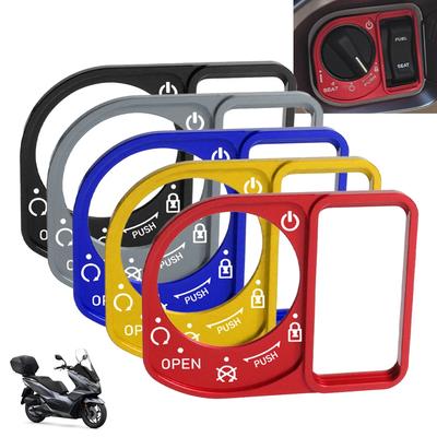 Motosiklet Kontak Anahtarı Kapağı Alüminyum Alaşımlı Anahtar Anahtarı Koruyucu Kontak Kilidi Halkası Kapağı Honda PCX150 PCX125 ADV150