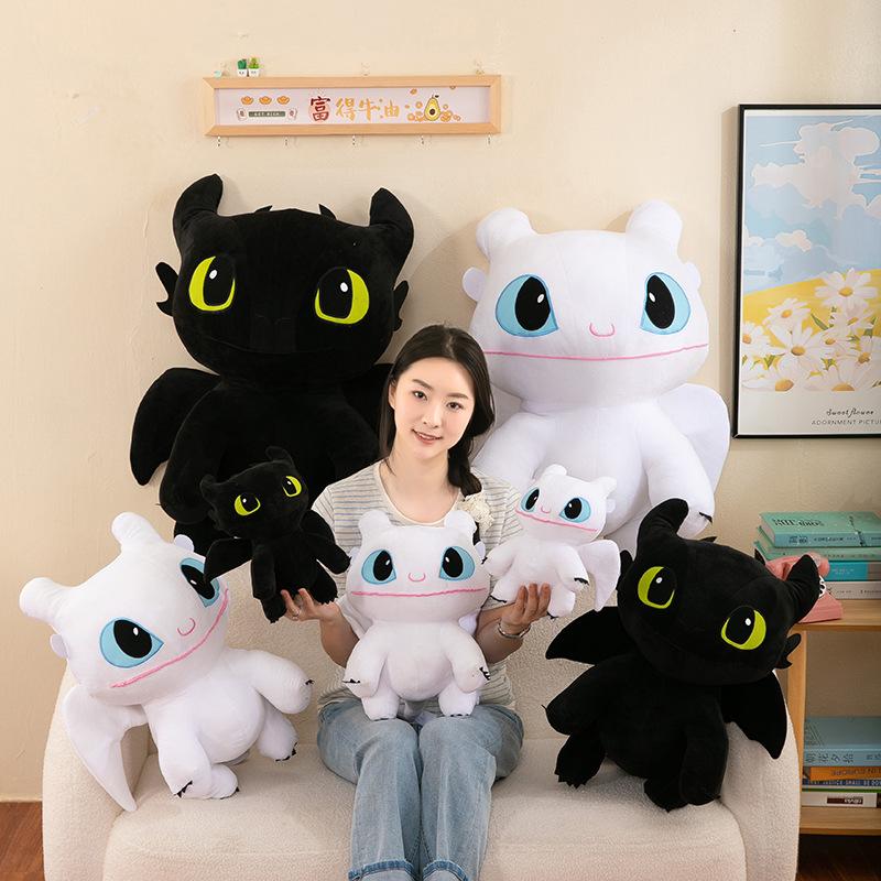 Night Evil Toothless Toothless Sun Evil Light Evil Position Black Dragon White Dragon Anime Plush Toy Doll Claw Machine Doll