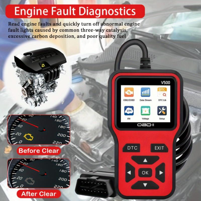 V500 OBD2 Car Diagnostic Tool Engine Fault Code Reader Multifunctional Voltage Load Tester for Auto Mechanics