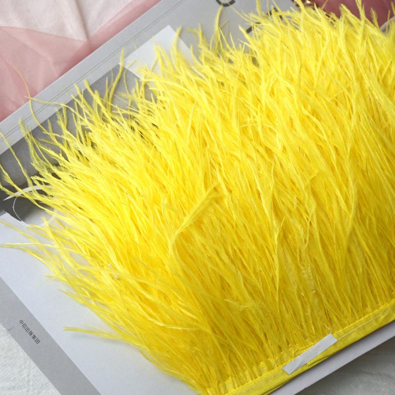 Feather Cloth Strip 10-15Cm Ostrich Hair Cloth Edge Dress Latin Dance Dress Skirt Decoration Clothing Accessories Lace