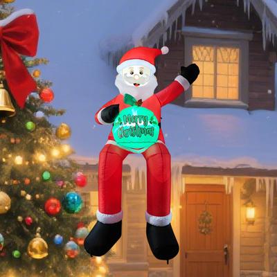 LED Weihnachts-Aufblasbarer Weihnachtsmann Hausdekoration Feiertags-Hofdeko für