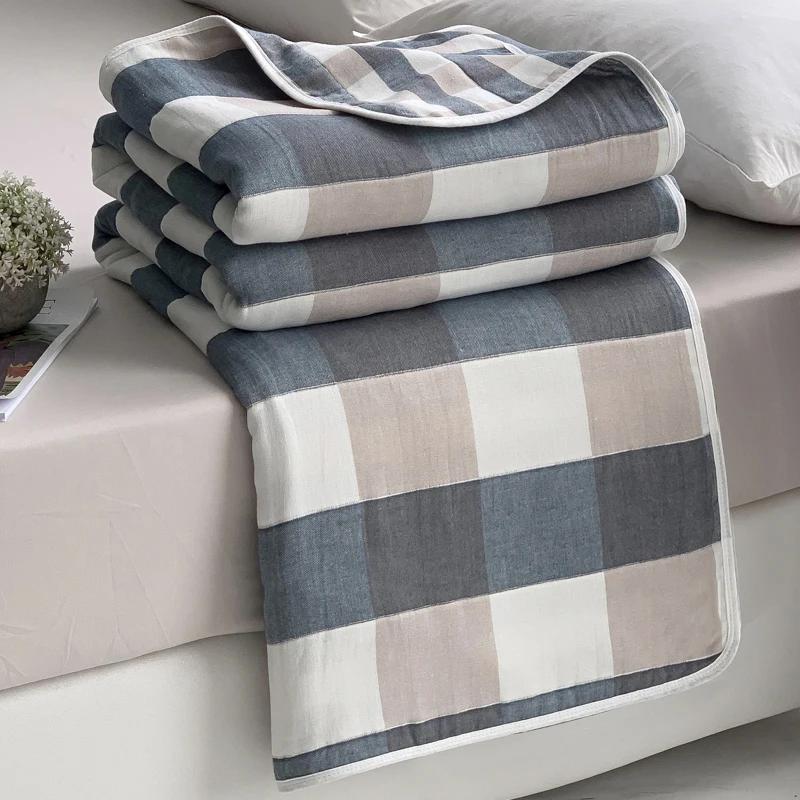 New Cotton Six-layer Yarn Xia Liang Quilt Pure Cotton Towel Quilt Empty Blanket Nap Blanket Gauze Blanket