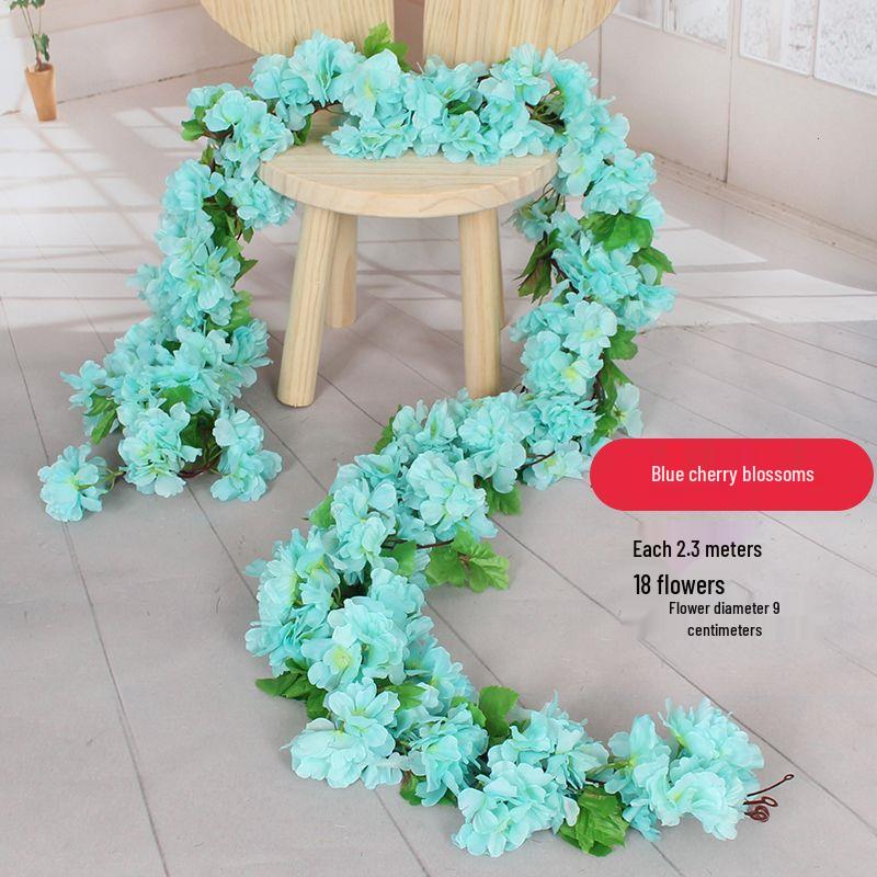 Artificial Rose Flower Vine for Balcony, Staircase, and Railings Decoration