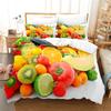 Fruit Duvet Cover Set Queen Size Quilt Covers Double Bed 220x240 3D Single Thin Bedding Set 2PCS 3PCS Pillowcase Full Twin King