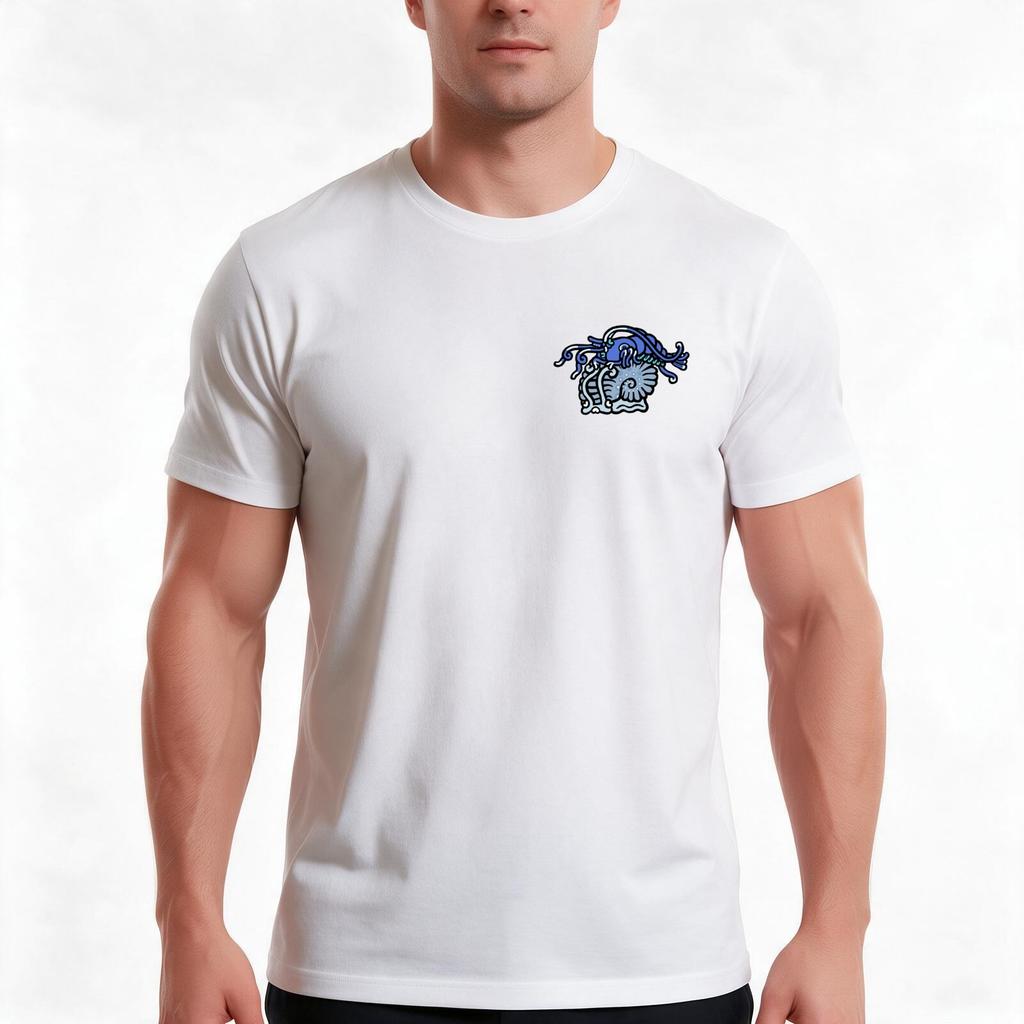 Blue Neocaridina Shrimp Riding Blue Ramshorn Snail Tshirt Summer Casual Cotton Tee Oversized Streetwear Tops 100 Cotton