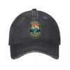 Retro Denali Wilderness Solnedgang Emble Ny Vintage Vasket Bomull Baseballcaps Solhatter