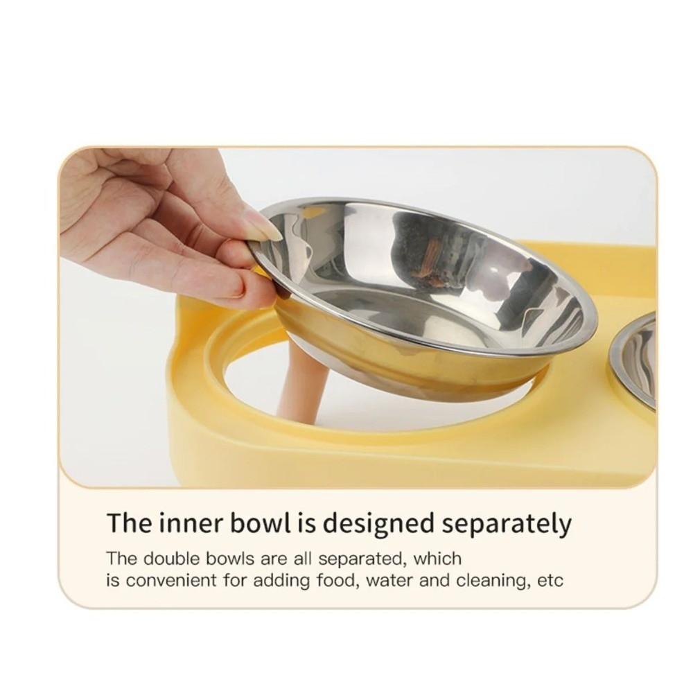 Colorful Pet Double Bowl Stainless Steel Water Bowl Fashion Dog Bowl  Pet Supplies