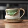 OLOEY Retro Coarse Ceramic Mug & Saucer Set