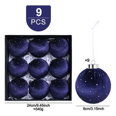 Cohesive Holiday Styling Christmas Ornaments Velvet Hanging Balls