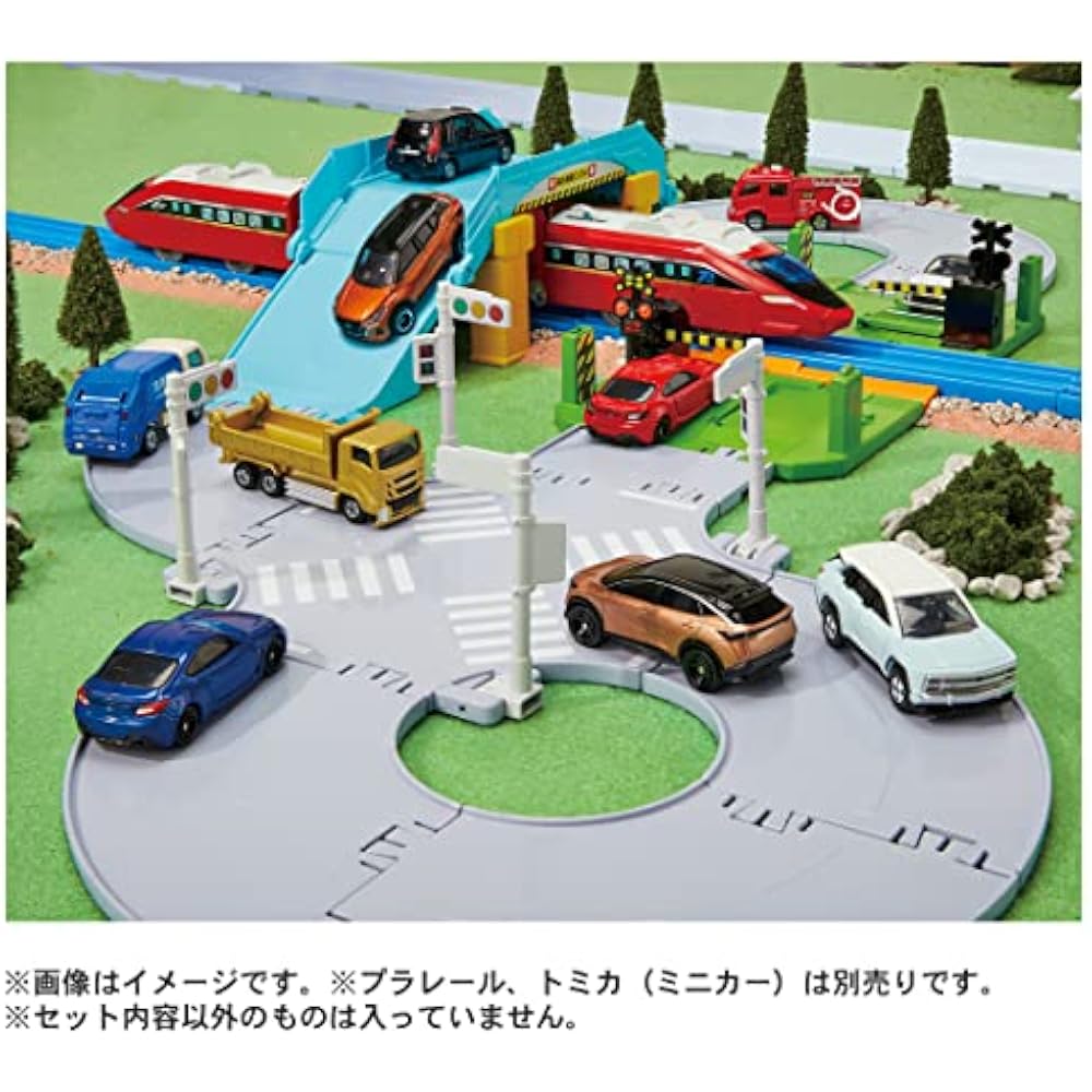 Takara Tomy Tomica Tomica Town Railroad Crossing/Overpass Crossing/Crossing Doro Set Minicar Toy ...