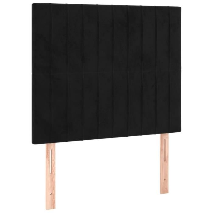 VidaXL Headboards 2 Pcs Black 100x5x78-88 Cm Velvet3116614