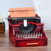 Retro Design Wind Up Mechanical Music Box In Typewriter Shape Sweet Melodies with Drawer Home Desktop Shelf Decors