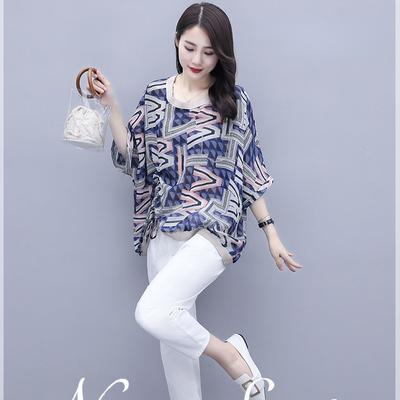 Trendy and Comfortable Floral Print Casual Outfit, Plus Size Women's Two-piece Set