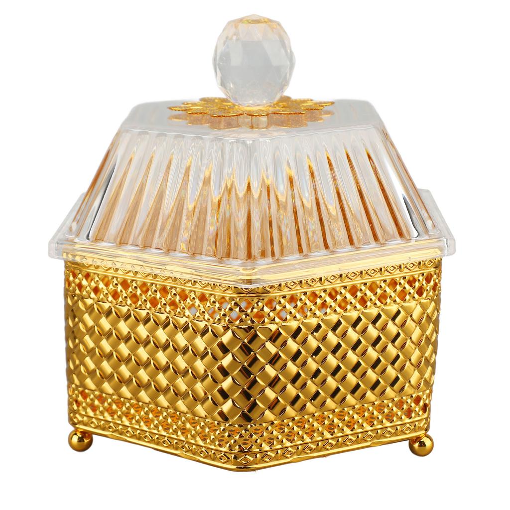 Dekorativní dóza Retro Vynikající Kov Akryl Cukrovinka s víkem na Párty Banket