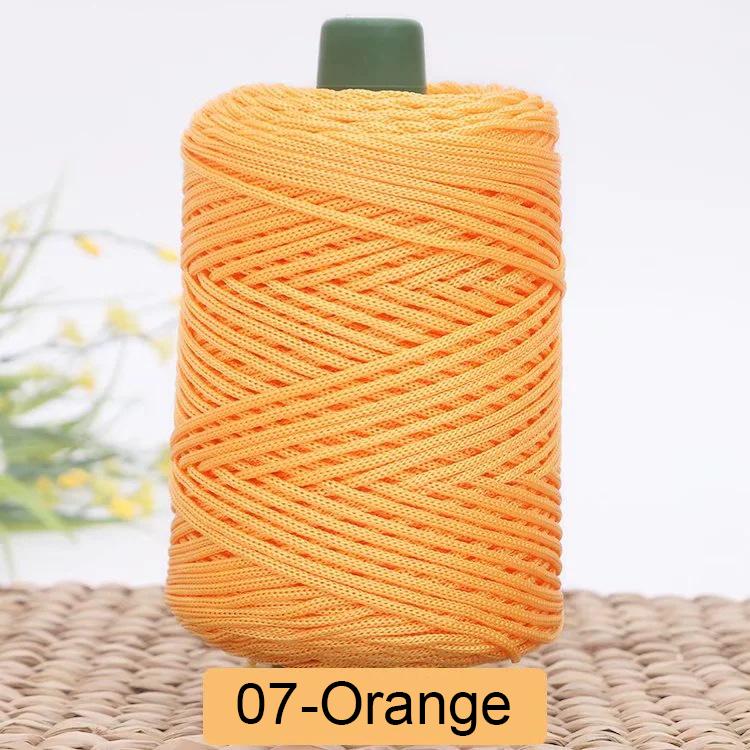 3mm farbiges gedrehtes gewebtes Seil, Hohlfaden-Handwerk Polyester Makramee-Seil, Schwarzes Garn zum Häkeln, Häkelgarn für Stricker