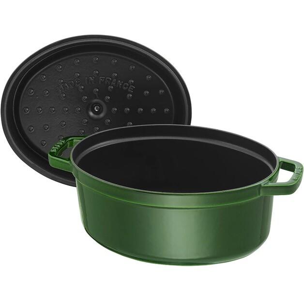 Cocotte Zwilling Staub Oval 40x33cm Basil Green 6.7l (40509-691-0)