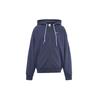 Nike Solo Swoosh Solid Color Hooded Cardigan With Zipper And Fleece Lining, Drawstring Waist Casual Coat Sweatshirt DR0404-437
