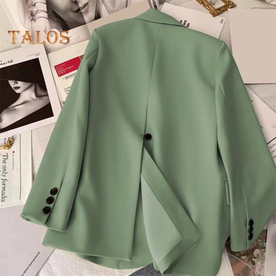Women's Suit Spring Autumn Female Top Office Lady Blazer Loose Fit Thin Jacket Lapel Collar Coat for Work Leisure Time