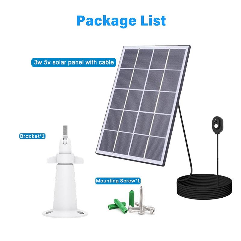 3.3W Solar Panel for Arlo Pro 4/Ultra 2/Pro 3/Ultra/Pro5S Surveillance Security Camera Solar Charging Panel