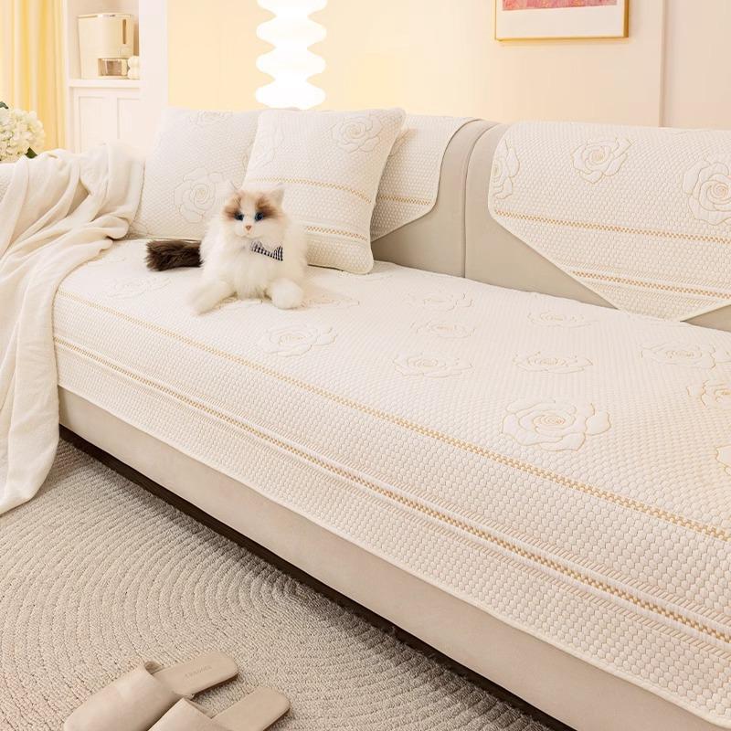 

Cotton Sofa Cushion Universal In All Seasons, Simple Cream Wind Sofa Seat Cushion New Non-Slip Sofa Cover Cover Cloth 70*70cm