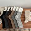 Winter Warm Wool Women Socks Solid Color Japanese Harajuku Retro Long Socks Women Girls Thermal Vintage Streetwear Crew Socks