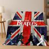Coperta Flanella 3D B-Beatles Rock Band Star Morbida Calda Plaid per Letto Camera da Letto Soggiorno Viaggio Campeggio Picnic Regalo