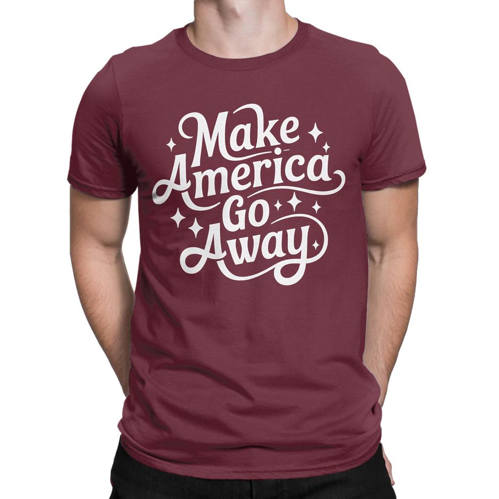 Harajuku MAGA Make America Go Away  T Shirt Cotton Short Sleeve Greenland Crewneck Summer TopsTops