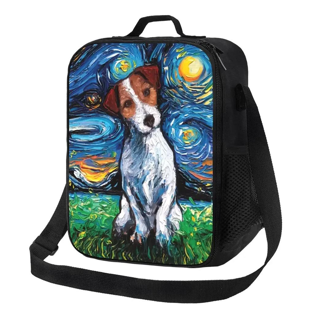 Jack Russell Terrier Dog With Pencil Portable Lunch Box Leakproof Animal Thermal Cooler Food Insulated Lunch Bag School Student