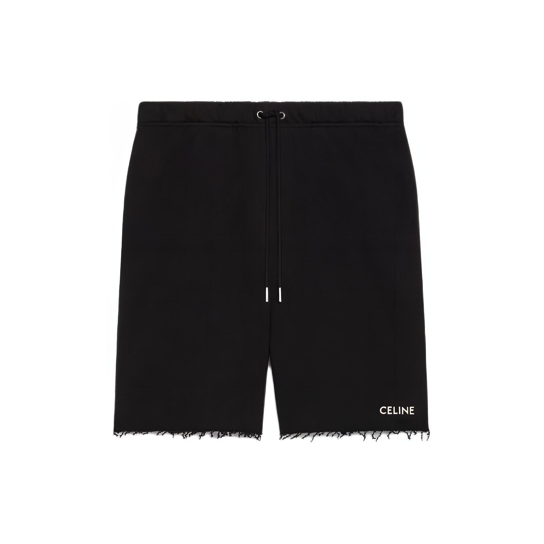 

CELINE Вышитые шорты Черный/Белый Мужские брюки 2Z063670Q-38AW XS