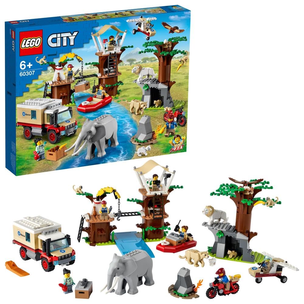 

База порятунку тварин LEGO City 60307, Іграшкові тварини, для хлопчиків та дівчаток, віком від 6 років