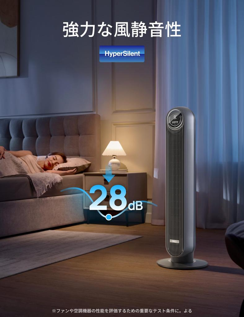 Dreo Fan Tower Fan in Quiet High Speed Airflow 4 Levels of Airflow 4 Modes Automatic Swing 8 Hour Timer LED Display Remote Control Included Certified