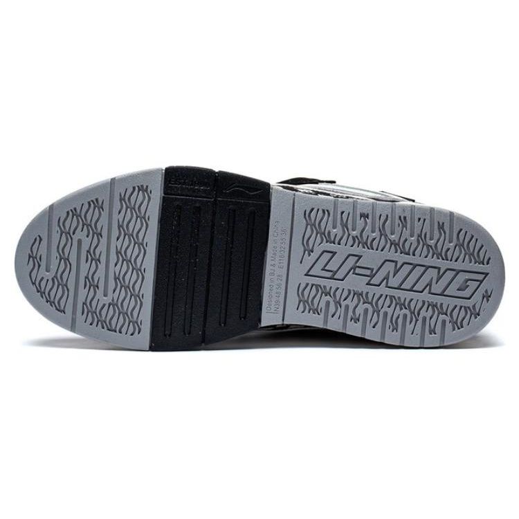 Li Ning Weiwu Golden Durable Breathable Low-Top Skate Shoes Women skate shoes Black White AECS074-8