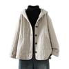 2025 Winter Quilted Retro Horn Button Cotton Linen Jacket