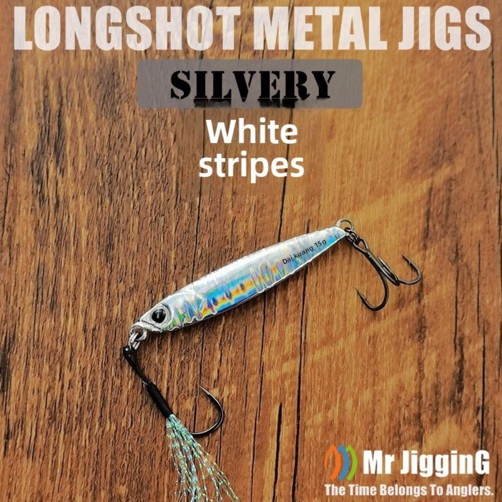 Drag Cast Design Vertical Metal Jig Metal Material Sea Bass Spoon Saltwater Lures Shore Fishing