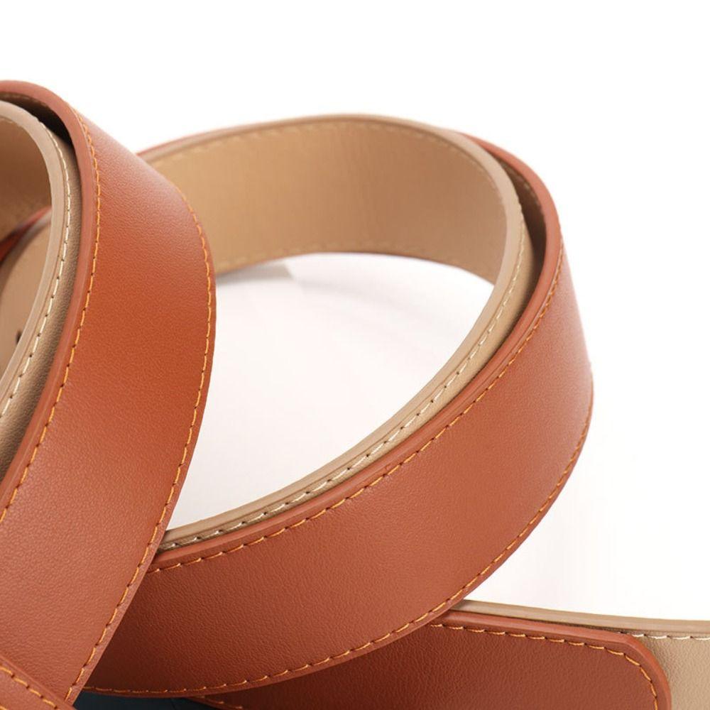 Oval Pin Buckle Waist Belt Faux Leather Leather Waistband Vintage Waist Strap  Casual Daily Wear