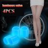 4*Luminous Tire Valve Caps Car Vehicle Wheel-Prank Dust Cover Glow-in the Dark