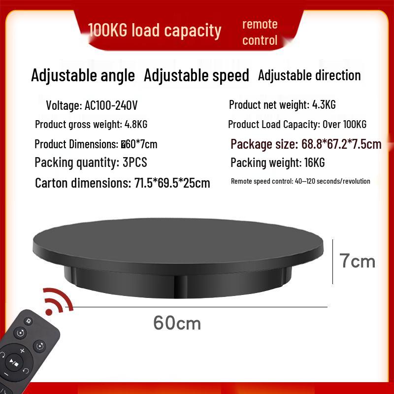Automatic Electric 360° Rotating Photography Turntable for Live Broadcast and Photo Shoots