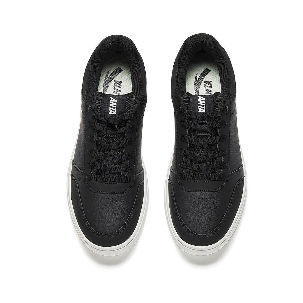 ANTA Men Classic Casual Skate Shoes Black White 112548011-4