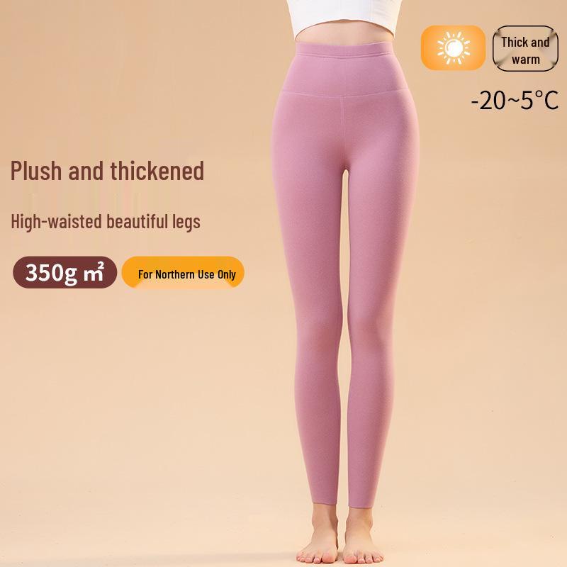 2025 Tysk Sammet Hög Midja Termoleggings för Män & Kvinnor - Dubbelsidigt Borstade Höststil Underdelar