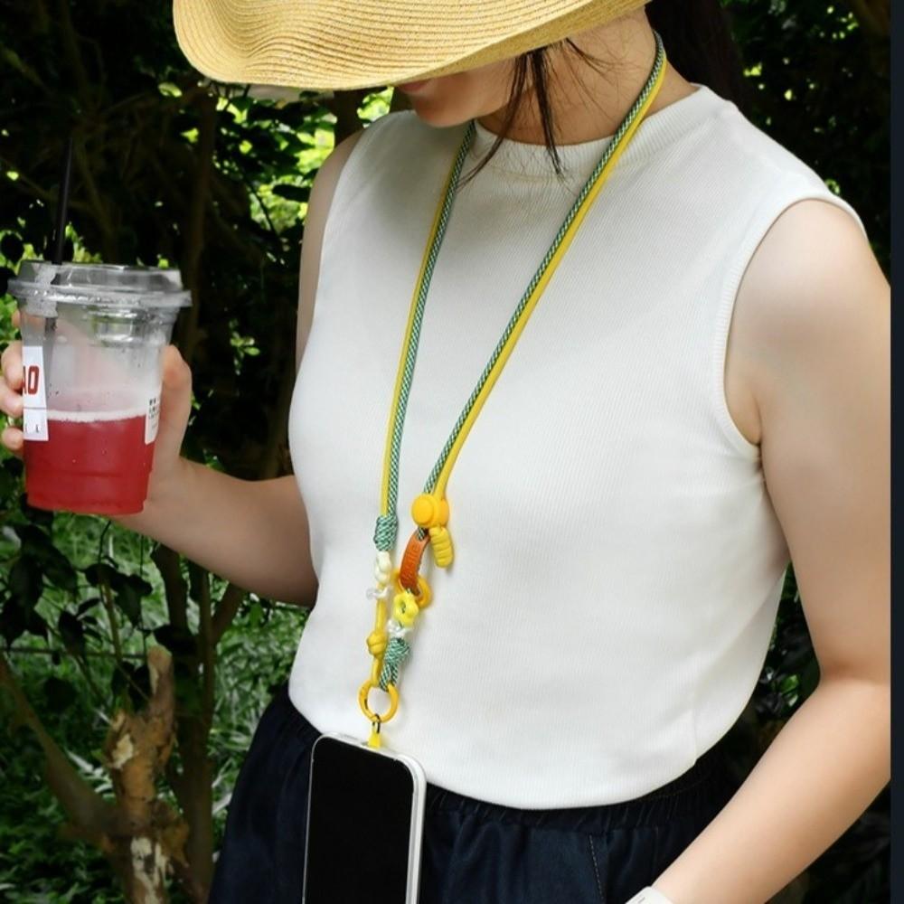 Anti-Loss Phone Lanyard Long Rope Hanging Neck Strap New Knit Phone Lanyard Camera