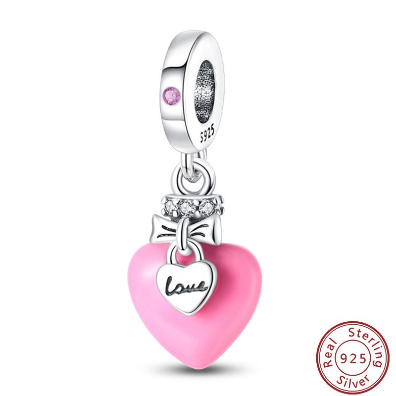 Copper Sincere Emotions Multiple Styles Heart-Shaped Romantic Charms Beads 3Mm Diy Fine Jewelry Making