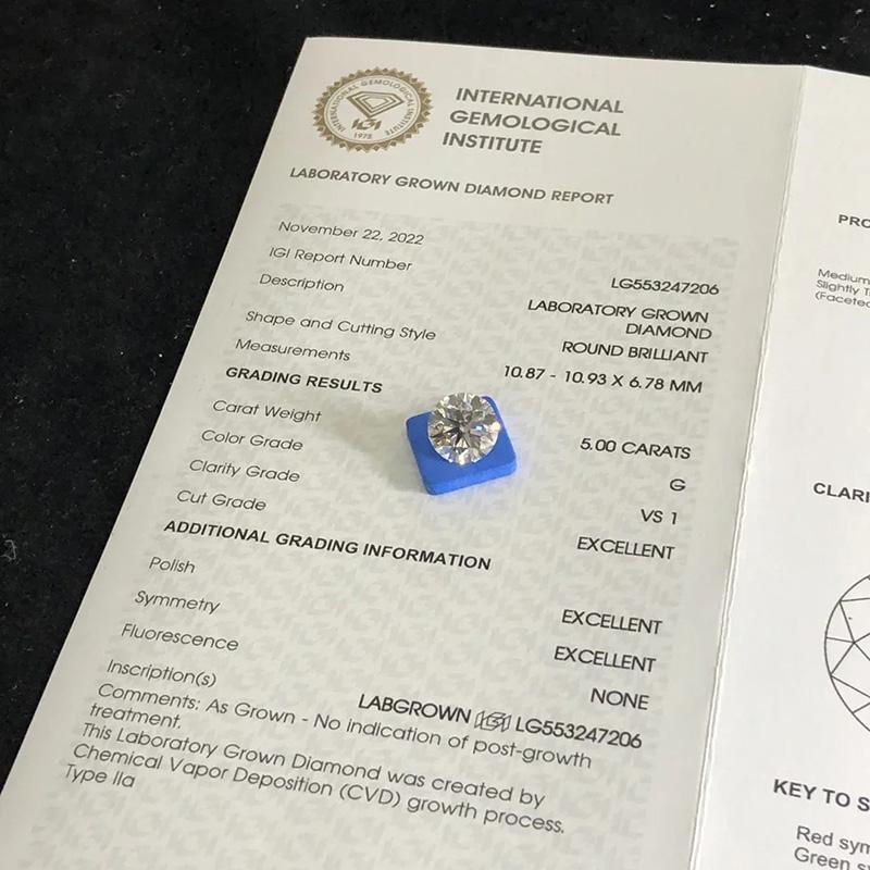 Ніжна жіноча обручка з діамантом 0,5-2 карата, вирощена в лабораторії(DE кольоровий VVS1-VS1 Clarity сертифікат IGI) Каблучка з білим золотом 18К. Унікальна каблучка