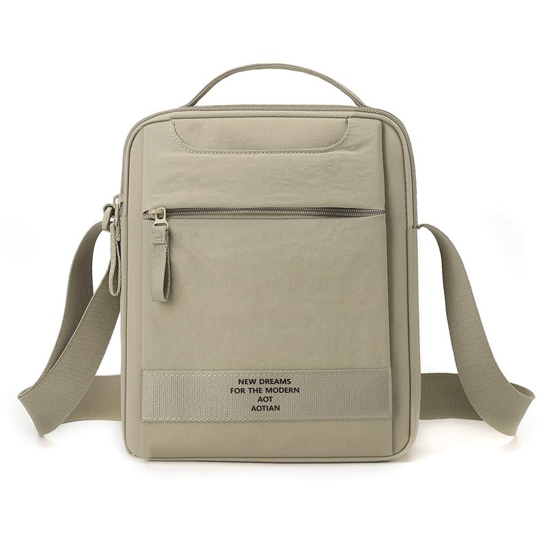 Nylonová crossbody taška s horním uchem a přední kapsou na zip pro muže i ženy pro každodenní použití