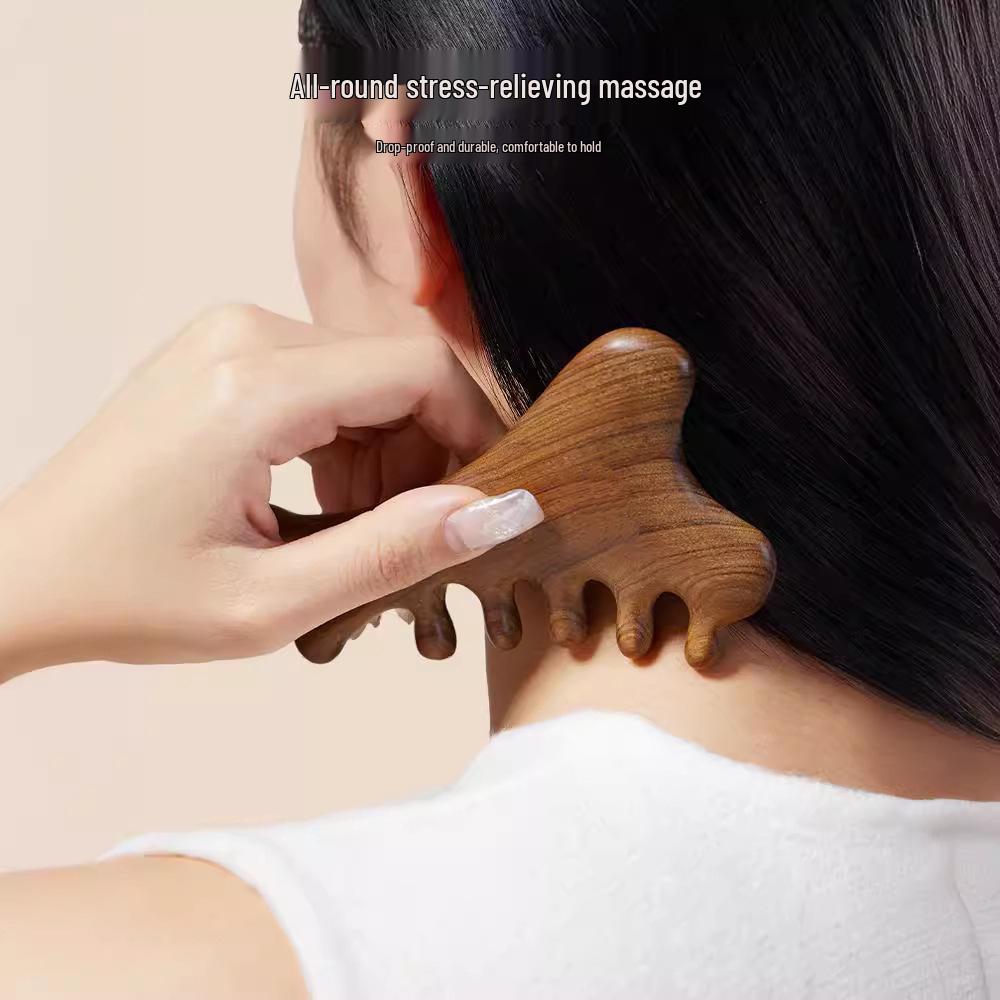Sandalwood Wide-Tooth Scalp, Head, and Face Therapy Comb