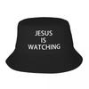 Custom  Is Watching Bucket Hat for Women  Unisex  Printed Summer Beach Sun Camping Cap