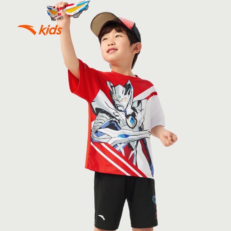 Anta Kids Boys' Ultraman Summer Breathable Short Sleeve T-Shirt