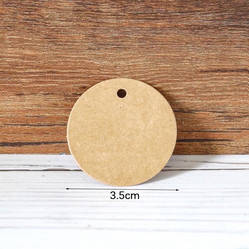 Vintage Kraft Paper Tags - Blank Round Hang Tags, DIY Graffiti Bookmarks, Message Cards (100 Pieces)